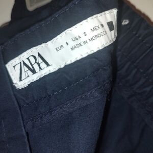 Zara Wide Leg Navy Blue Pants